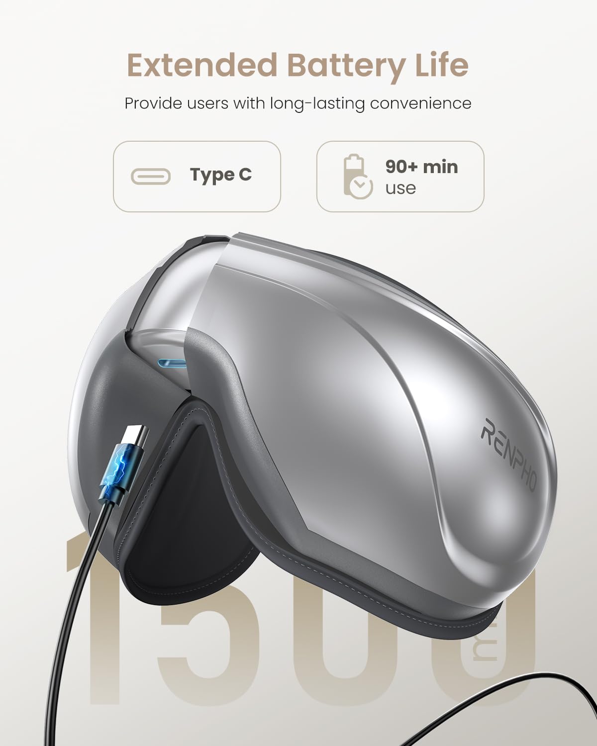 RENPHO Eye Massager with Heat and Cooling, Fathers Day Dad Gifts for Husband Men, Heated Eye Mask for Improve Sleep and Relaxation - Eyeris 2
