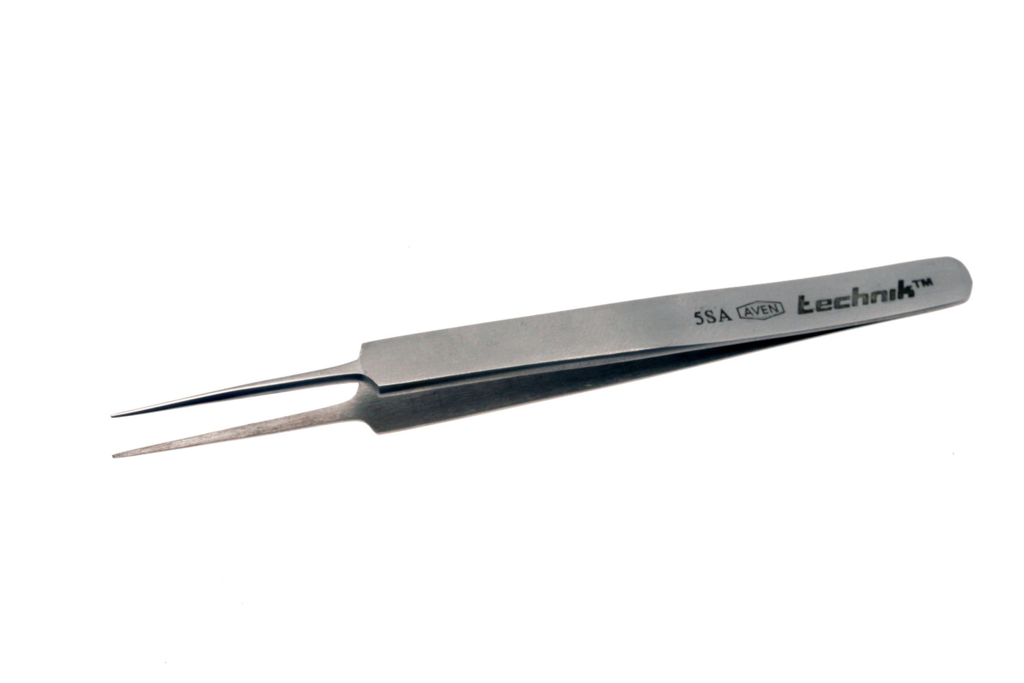Aven 18062USA Pattern 5 Tapered Ultra Fine Precision Tweezer, Stainless Steel, 4-1/4" Length