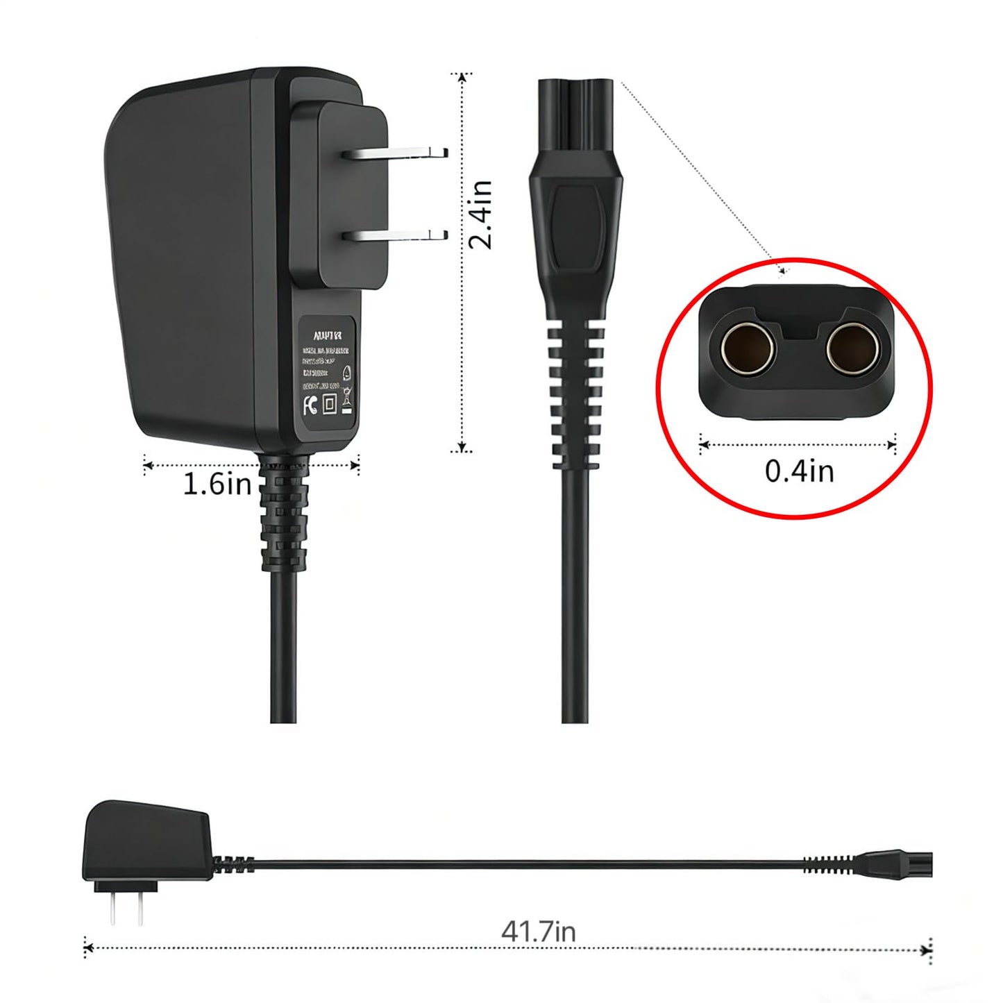 Sqsxgz 15V Charger Fit for Philips Norelco HQ8505 9000 7000 6000 5000 Series, Multigroom MG5750 MG7735 MG7770 MG9740 QP6530 QP6650 QP6510 Shaver Trimmer Power Cord
