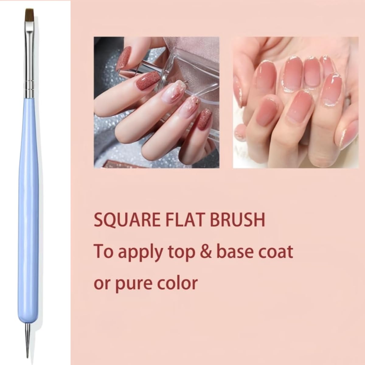 Faiteary Nail Brush Set with Nail Art Polish Brushes Builder Gel Brush