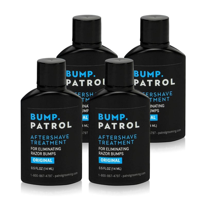 Bump Patrol Original Formula Aftershave Treatment Serum – Razor Bump Stopper and Ingrown Hair Treatment for Men and Women, Ingrown Hair Serum with Salicylic Acid - 0.5 oz (Pack of 4)