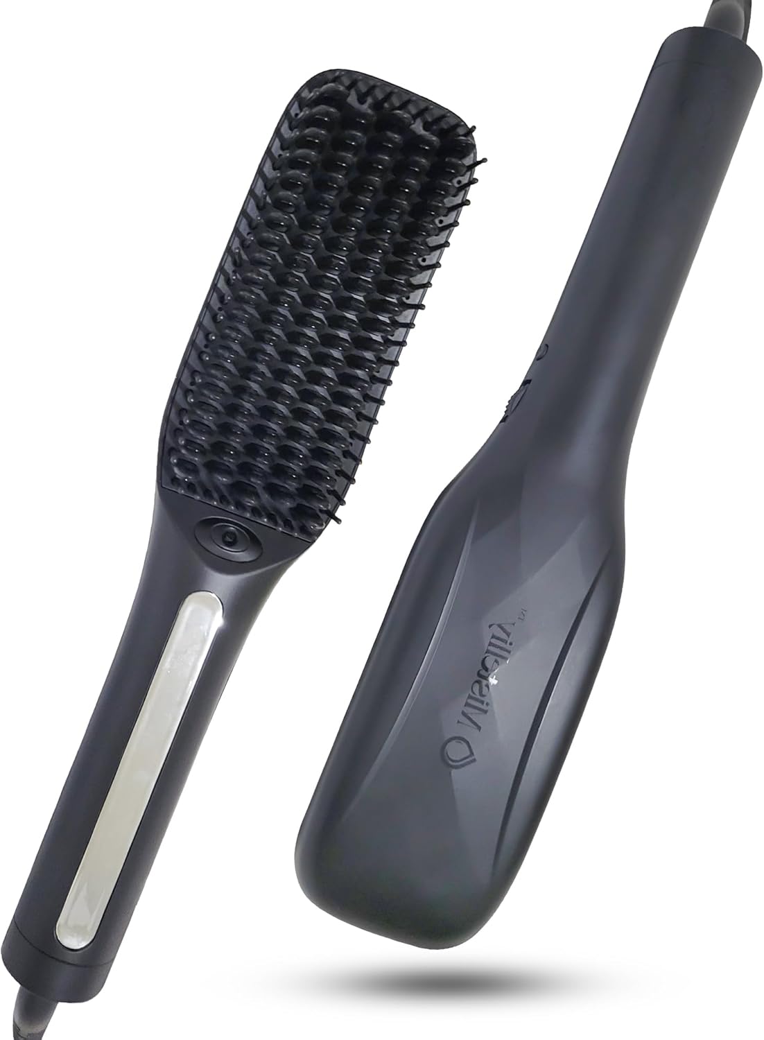 Speedy Precision Hair Straightener Brush - Sleek Hair in Minutes | LED Display 170-430°F, Curved Design for Comfort