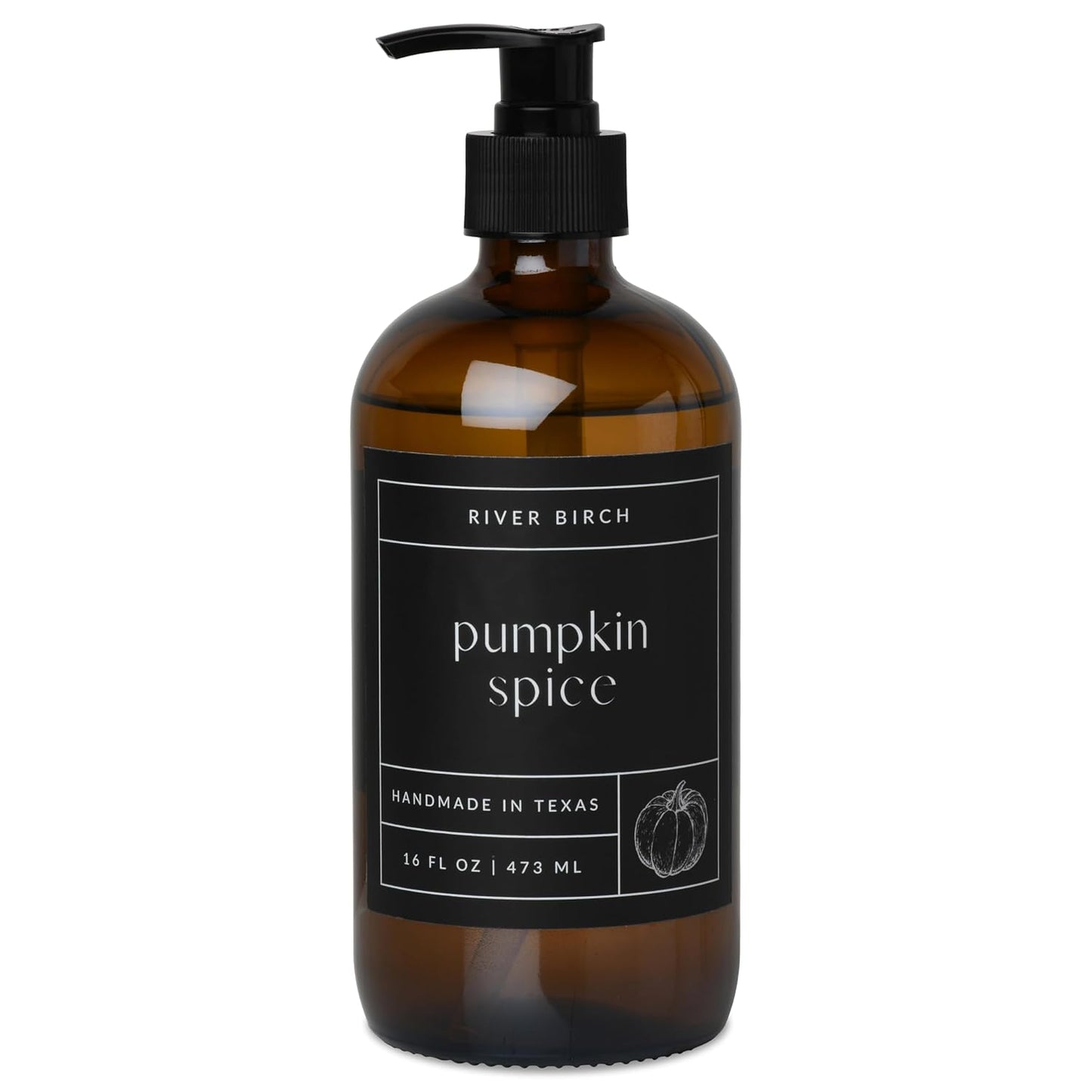 Natural Hand Soap - River Birch Sea Salt & Citrus Scent - Moisturizing Vegan Formula | 16 Fl Oz Amber Glass Dispenser