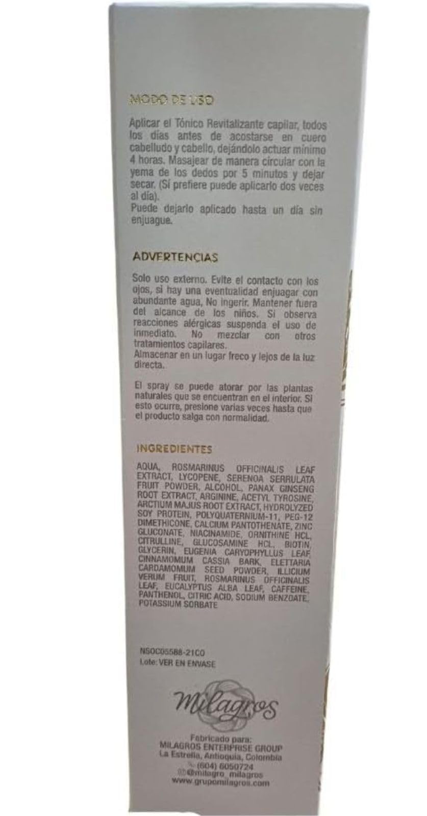 Herbal shampoo With 100% natural rosemary and Hair Tonic (2 pack) shampoo milagros herbal y tonico revitalizante capilar milagros herbal