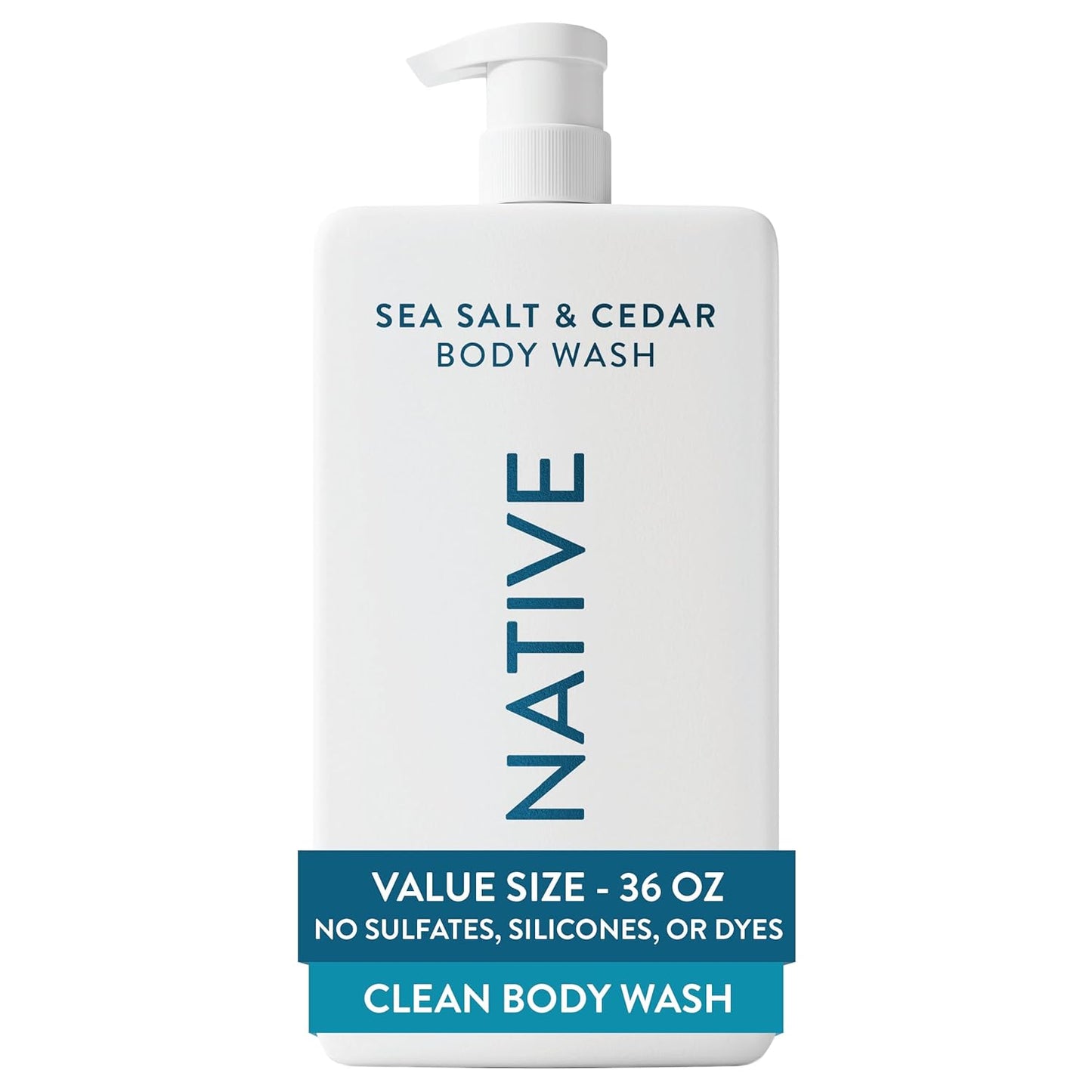 Native Body Wash - Eucalyptus & Mint, Sulfate-Free Formula | 36 oz Pump Bottle for Men & Women