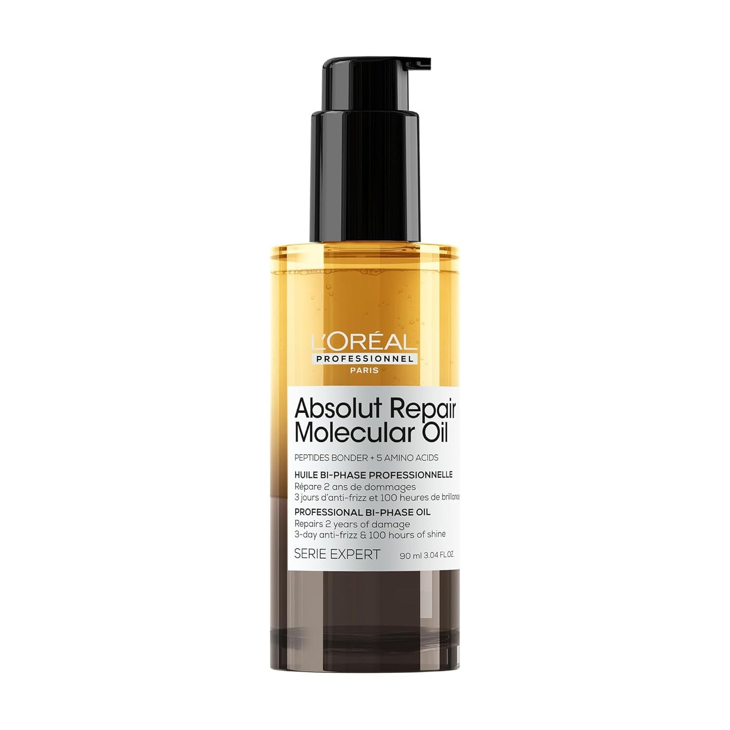 L'Oréal Professionnel Paris Hair Oil - High Shine Bi-Phase Formula, Repairs Damage & Reduces Frizz | Lightweight, Fast-Absorbing