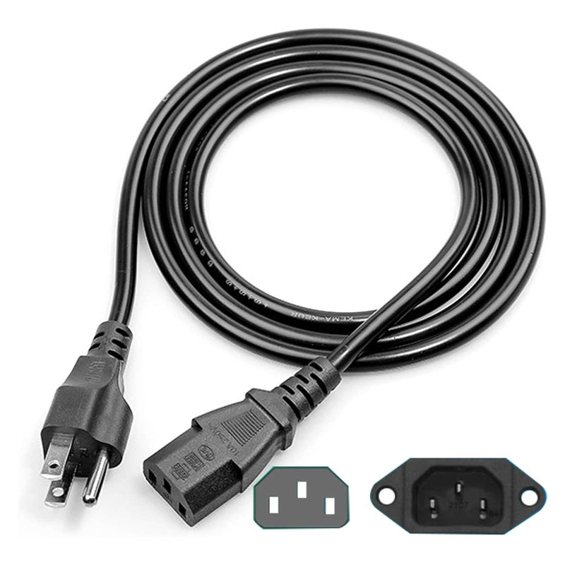 3 Prong Power Cord Cable Replacement Vibration Plate Exercise Machine for Vibration Plate Walking Pad Treadmills, Fitpulse Lifepro Hurtle Fitness, Sperax UREVO Yagud Superun Treadmill Universal 6Ft