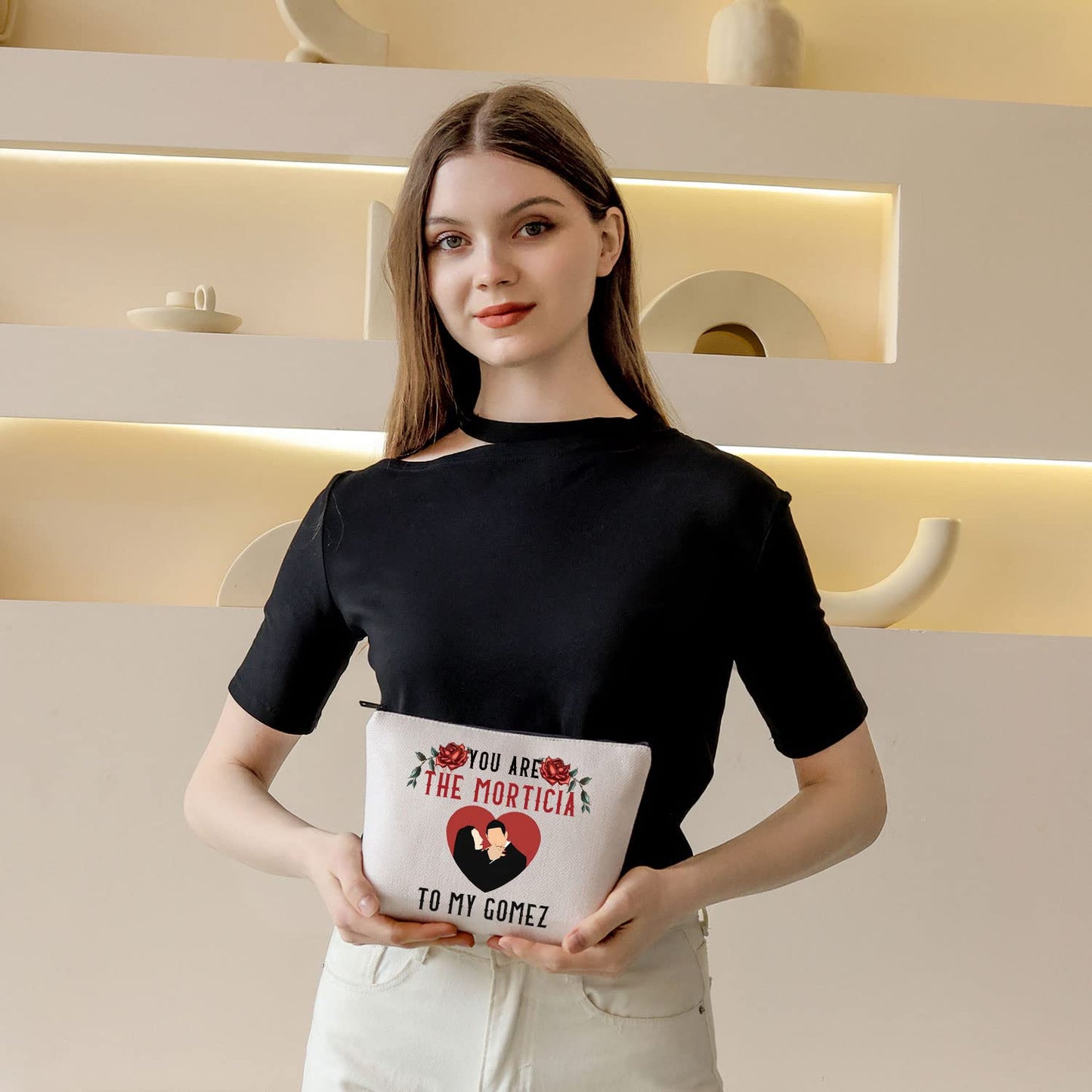 BDPWSS Morticia Cosmetic Bag Gomez Morticia Couple Gift You Are The Morticia To My Gomez Horror Tv Show Fans Gift Theatre Gift (You are Morticia)
