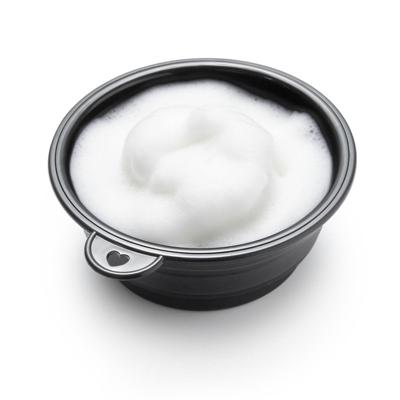 SPOSAFE Foldable Shaving Soap Bowl – Portable, Easy-to-Carry Shaving Soap Cup for Wet Shave, Travel Shaving Lather Bowl/Shaving Mug Compatible with Shave Cream & Soap for Men (Black)