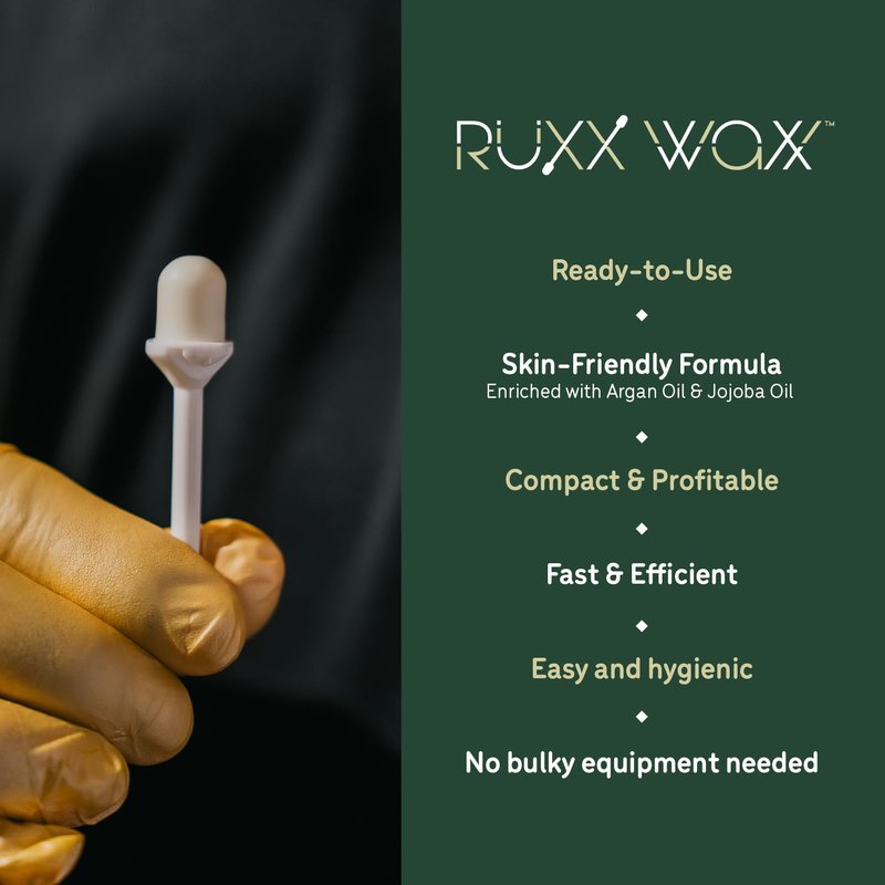 RÜXX WAXX Ear & Nose Hair Removal Wax Sticks (12 Count), Individually Wrapped Pre-Coated Wax Applicators for Men & Women, No-Mess Nasal & Ear Grooming Kit, Heat with Hair Dryer