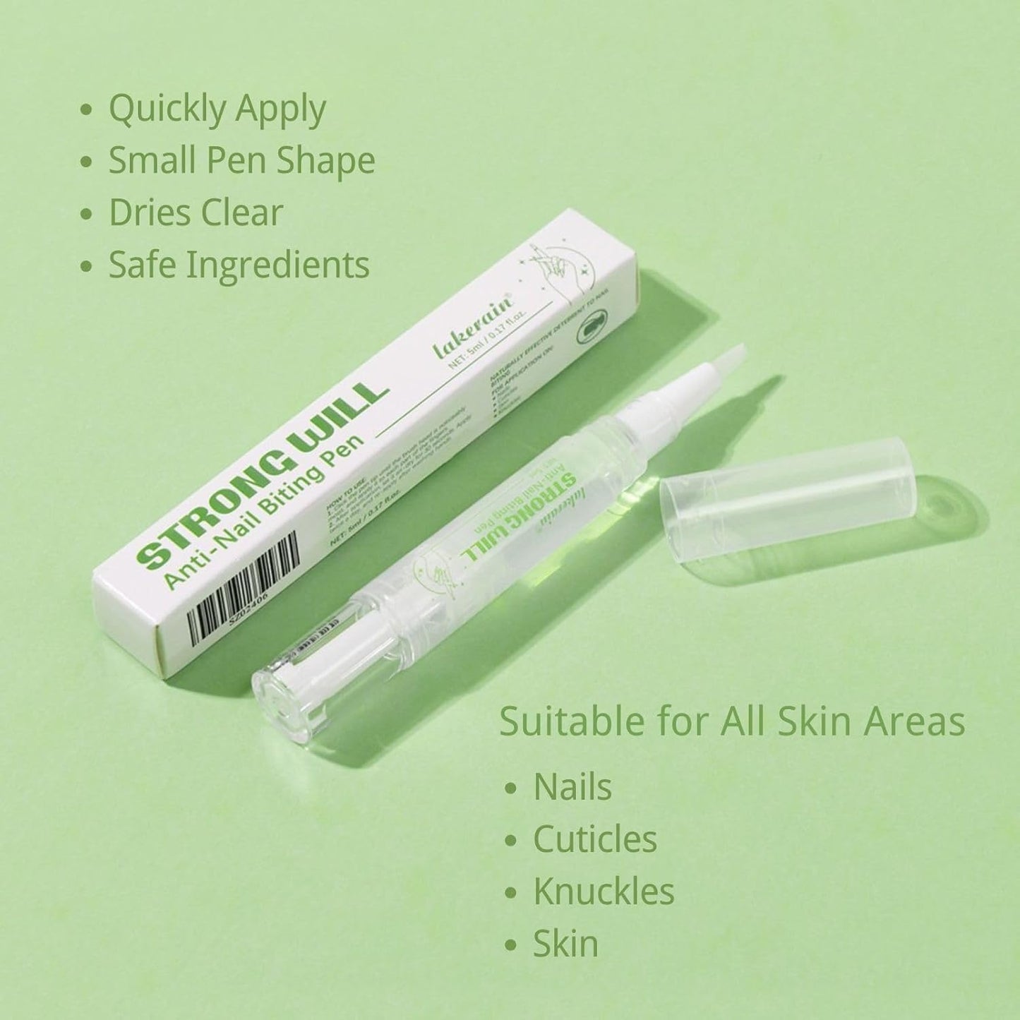 Anti-Nail Biting Pen - Bitter Taste Nail Polish & Nail Hardener | Habit Aid for Kids & Adults