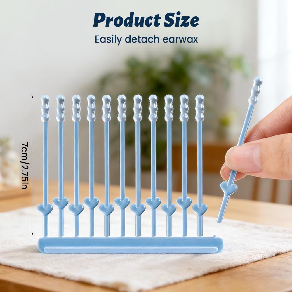 Earwax Removal Adhesive Swabs, Reusable Sticky Ear Cleaning Sticks with Soft Flexible Tip, Gentle Ear Care Tool for Adults, Ear Wax Removal Tool for Home Personal Hygiene (24 Pcs)