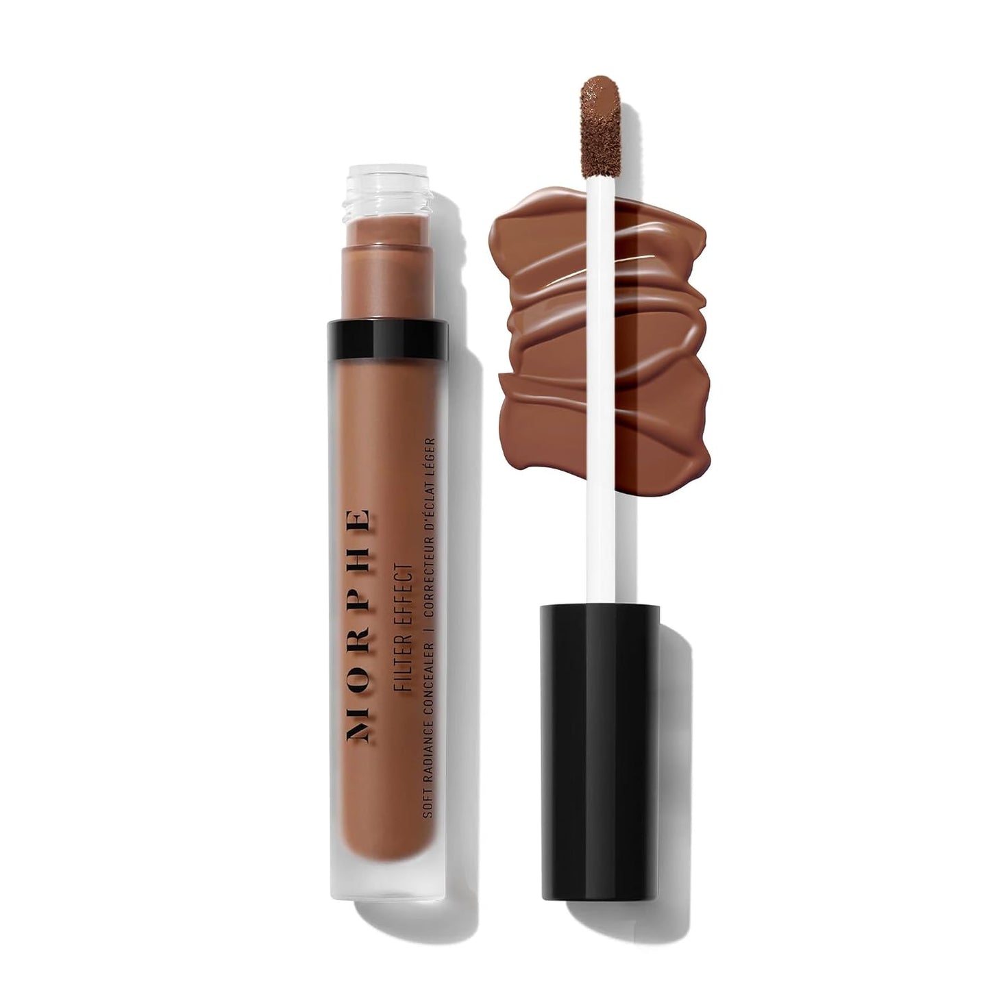 Morphe Filter Effect Soft Radiance Concealer - Buildable Liquid Makeup with Hyaluronic Acid & Pomegranate | Deep 34 (Cool) 0.12 fl oz
