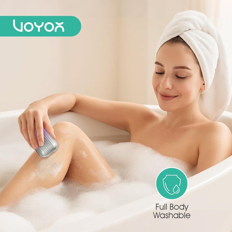 VOYOR Electric Razors for Women 3D Floating Blade Shaver for Women, Electric Shaver for Legs Bikini and Body Facial Hair Remover Women's Shavers Waterproof Women's Grooming ES310 (Purple)