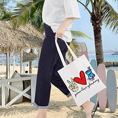 LEVLO Pharmacist Tote Makeup Bag - Peace Love Pharmacy Gift