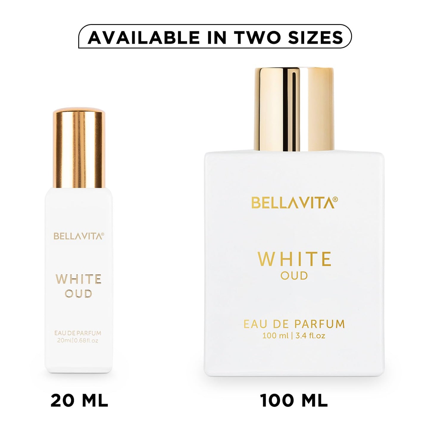 **Bellavita White Oud Eau de Parfum - Long Lasting Unisex Fragrance | 20 ml Travel Size with Fruity & Tobacco Notes**