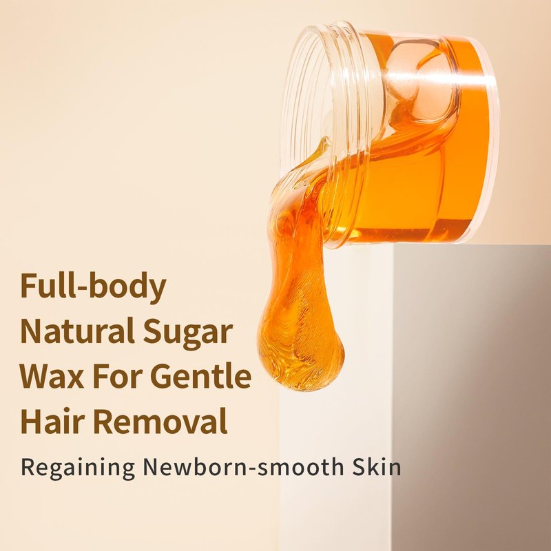 300g Sugar Wax for Hair Removal: Body & Face Organic Sugaring Paste for Personal Home and Professional Salon Use - 10.6oz