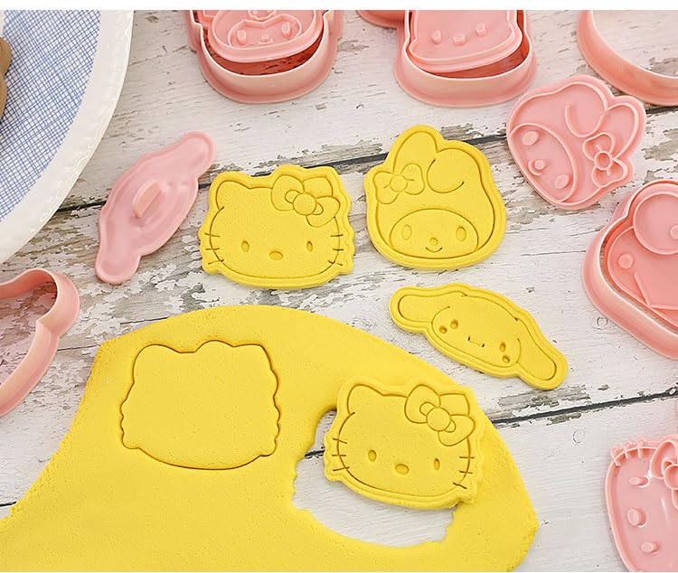 Kitty Cat Cookie Cutter Set - 8 Cartoon Shapes for Baking Fun