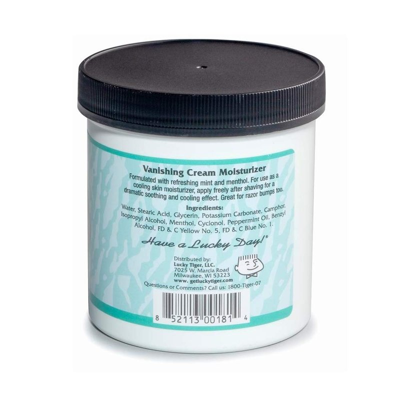 Lucky Tiger Vanishing Cream, Menthol Mint 12 oz (Pack of 2)