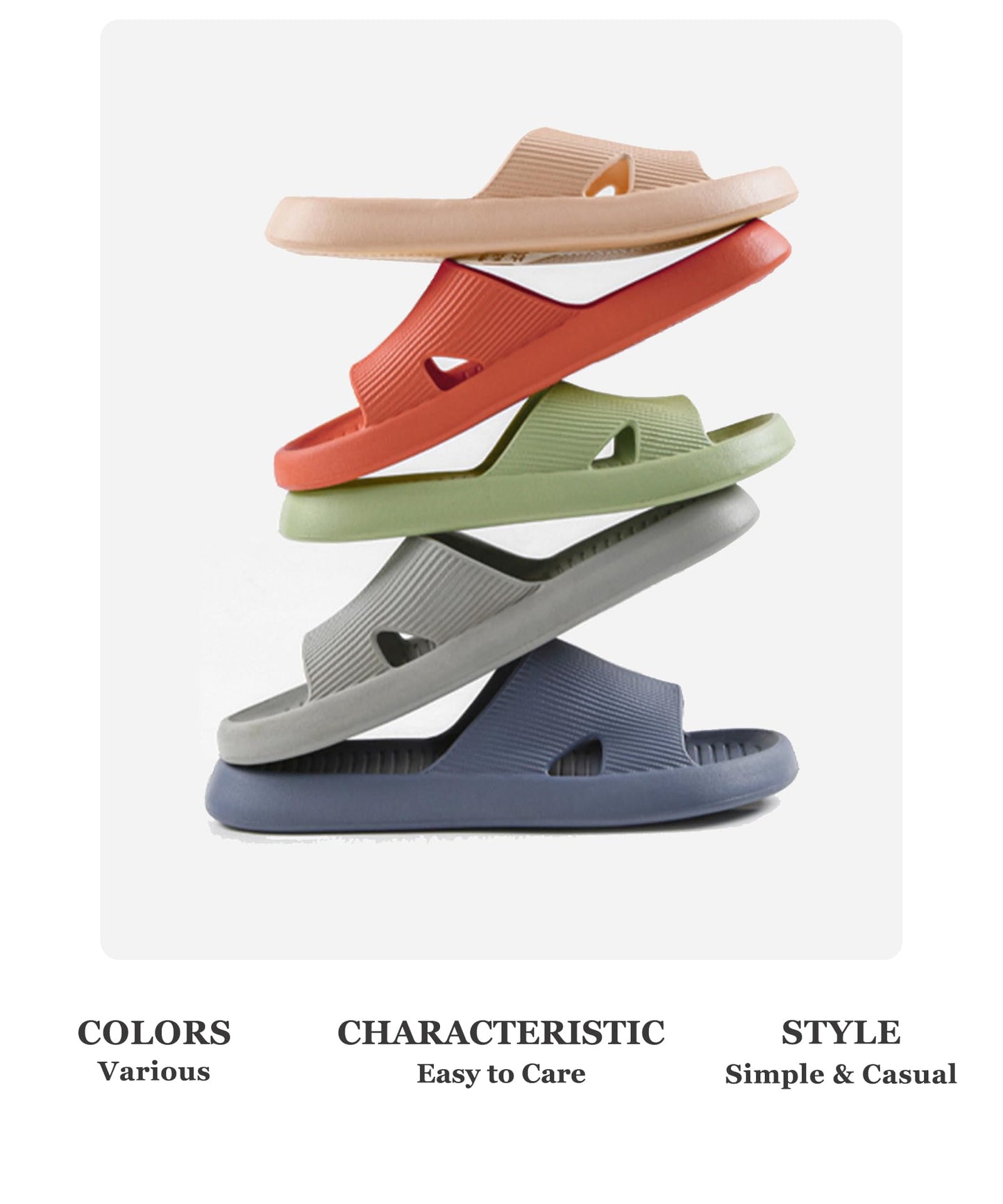 Anmerl Shower Shoes for Men and Women, Soft Lightweight Quick-Drying & Non-Slip House Slippers Slides for Bathroom, Pool, Beach, Indoor & Outdoor