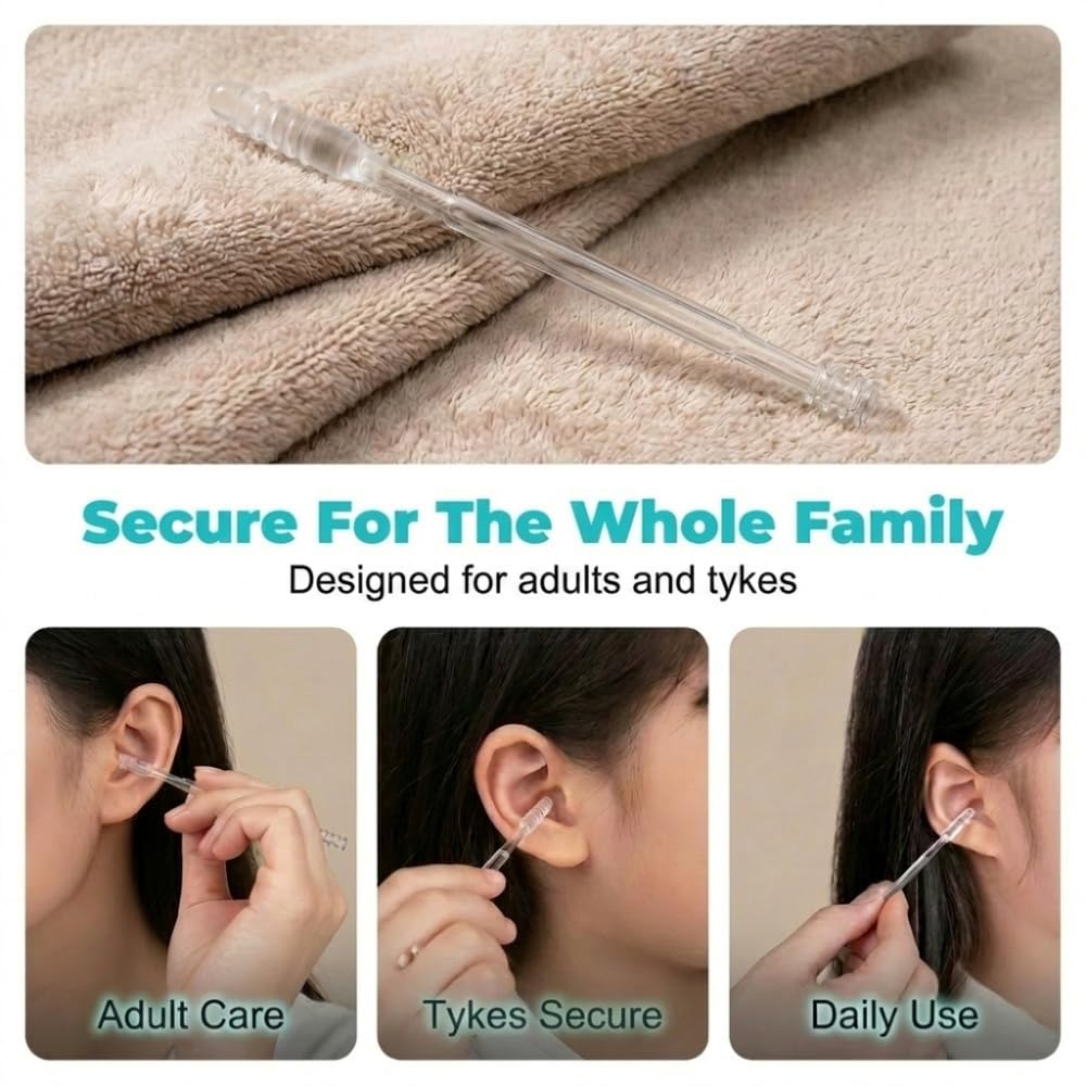 Reusable Sticky Ear Cleaning Stick, 2026 New 24 Pcs Ear Wax Removal Tools, Gentle Adhesive Ear Pick for Ear Wax Cleaning, Home Personal Care Kit (24PCS)