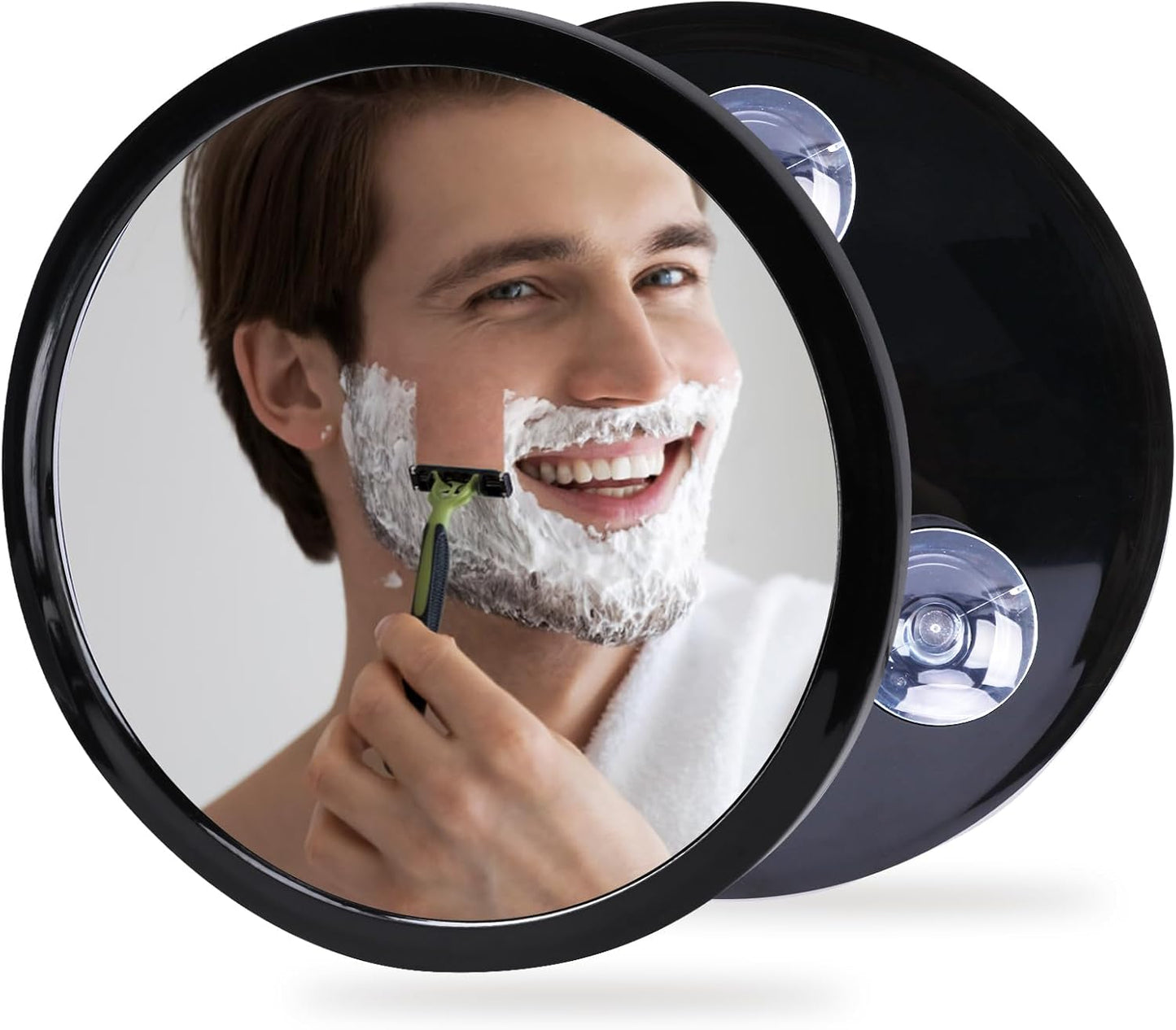 Fogless Shower Mirror - Shatterproof Anti-Fog Design with 3 Suction Cups | Ideal for Shaving & Makeup