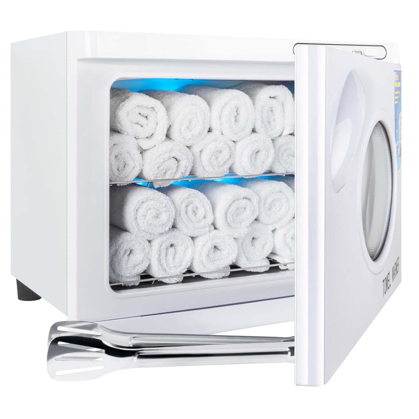 Professional Spa Hot Towel Cabinet - 23L Large Capacity Towel Warmer for Salon & Home Use | White with See-Through Window
