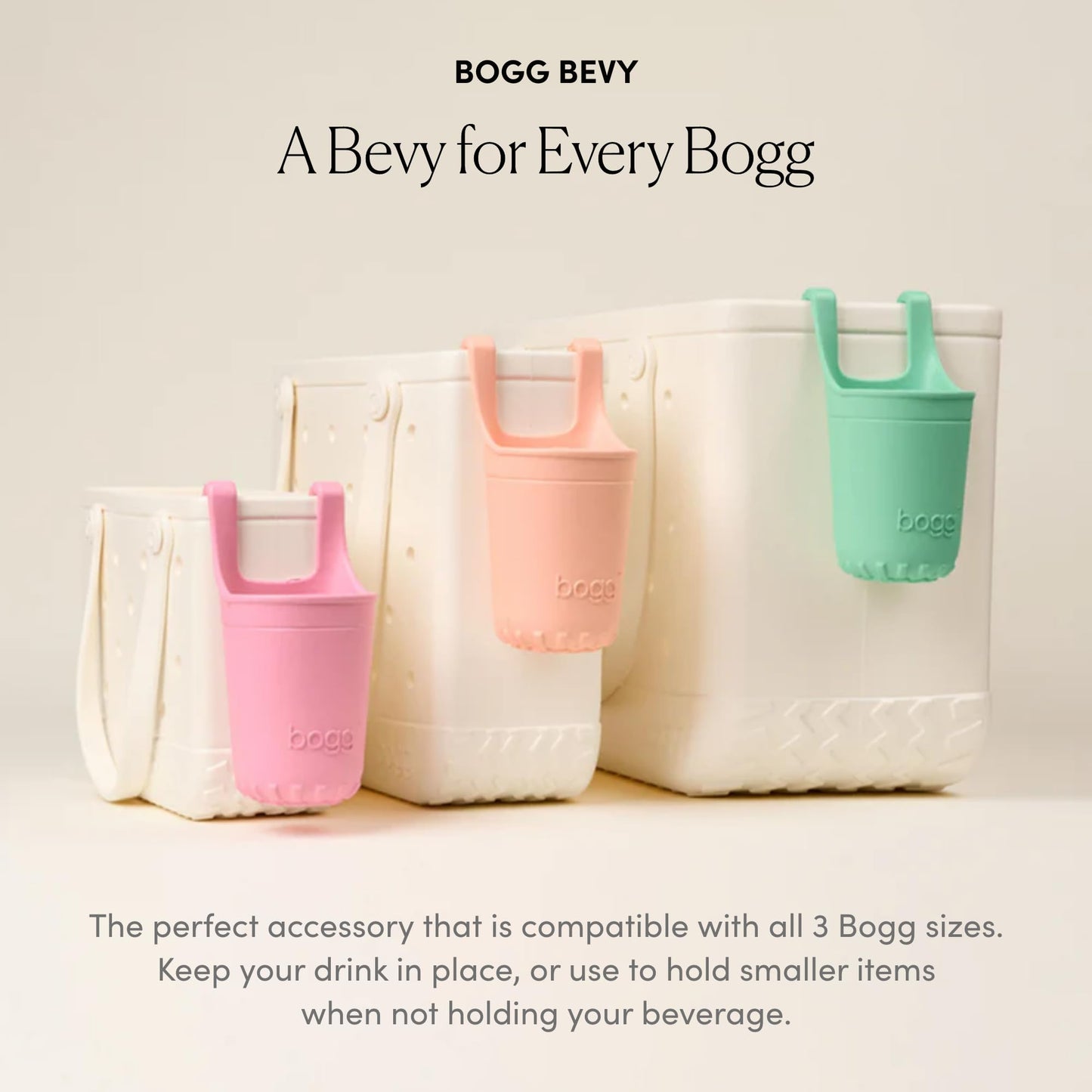BOGG BAG Bevy Beverage Holder, Organizer – Drink Accessory Fits All Bogg Bags – Lightweight, Washable, Durable – Beach, Pool, Boat, Work, Sports – 4in L x 3.5in W x 5.25in (Fair Catch)