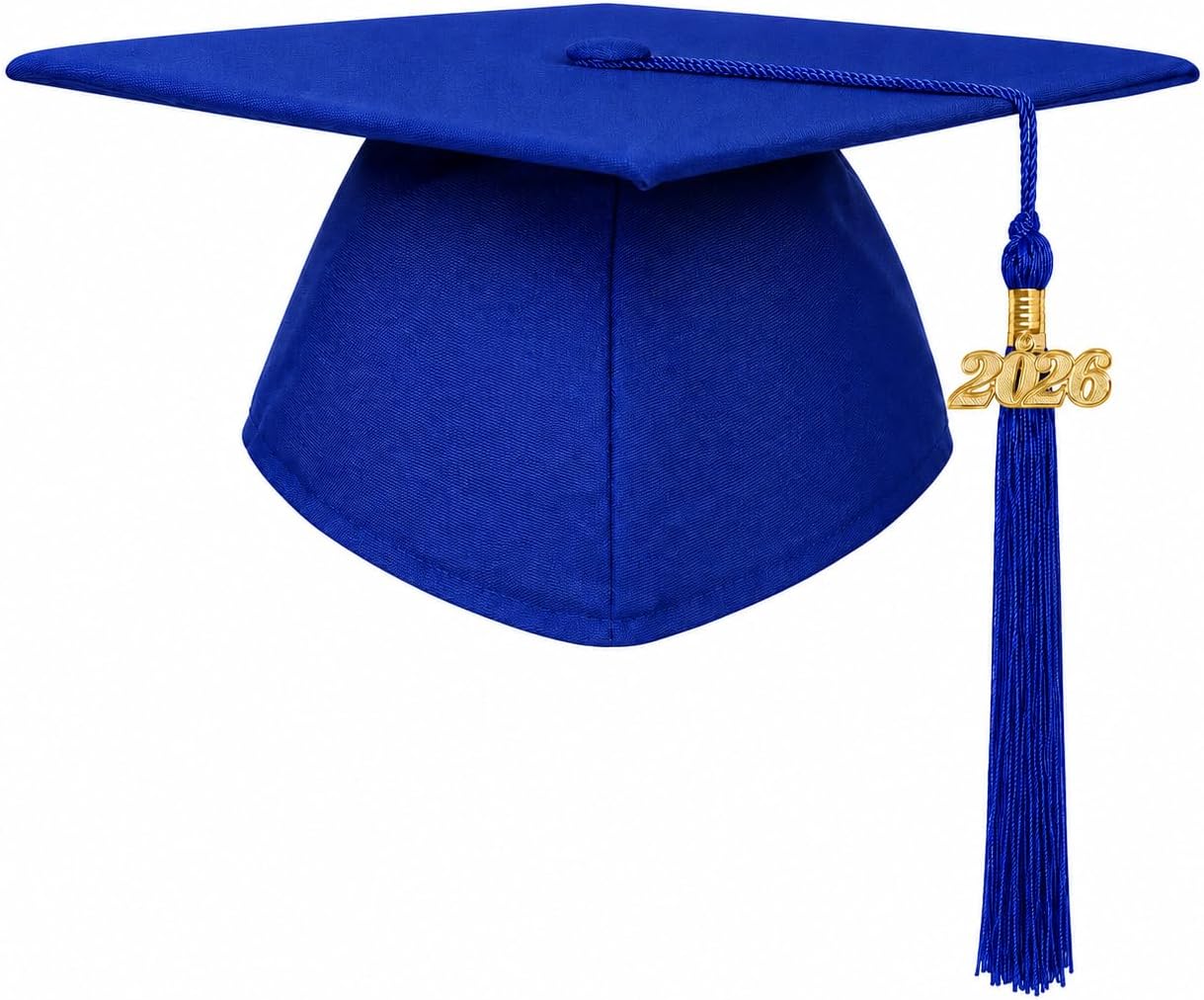 Matte Graduation Cap for Adults - Unisex 2026 Tassel Charm | Perfect for High School & College