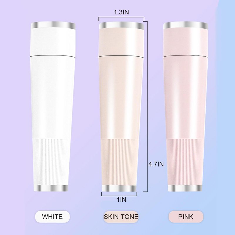 Bloomly Pro Facial Hair Remover, Gentle Micro-Trimming with Led Light, Portable Design, Painless Electric Face Razor for Coarse Hair (Pink)
