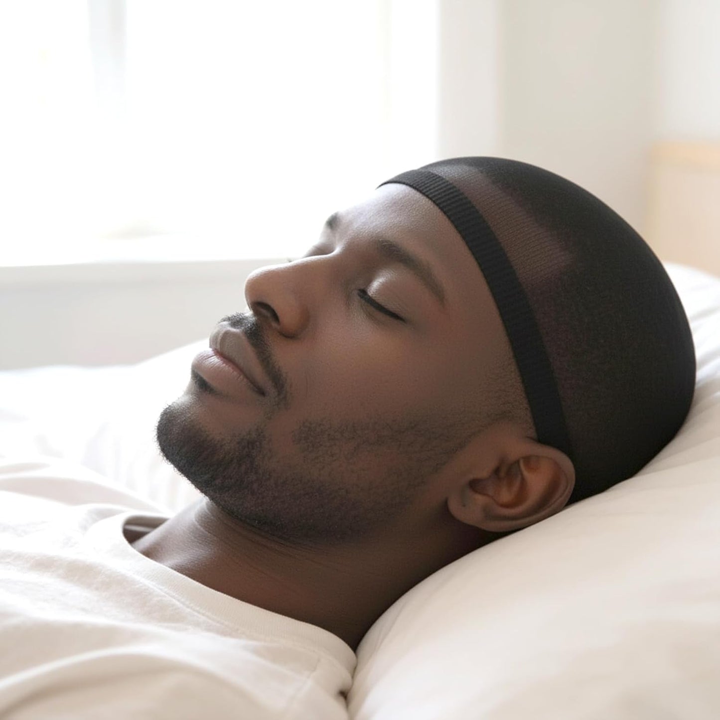 Wave Cap for Men - 10 Pack Soft Breathable Black Stocking Caps | Comfortable Elastic Hair Caps for Sleeping & Exercise