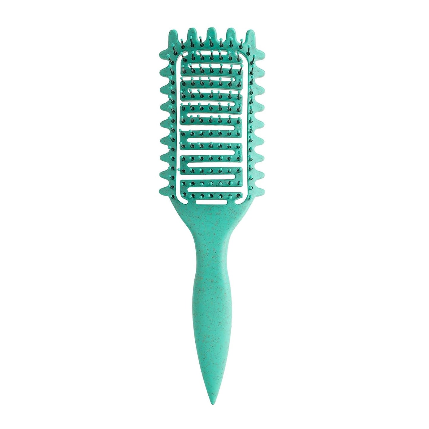 Curl Defining Brush for Curly Hair - Vented Detangling Brush for Wet & Dry Styling | Lightweight Yellow Design