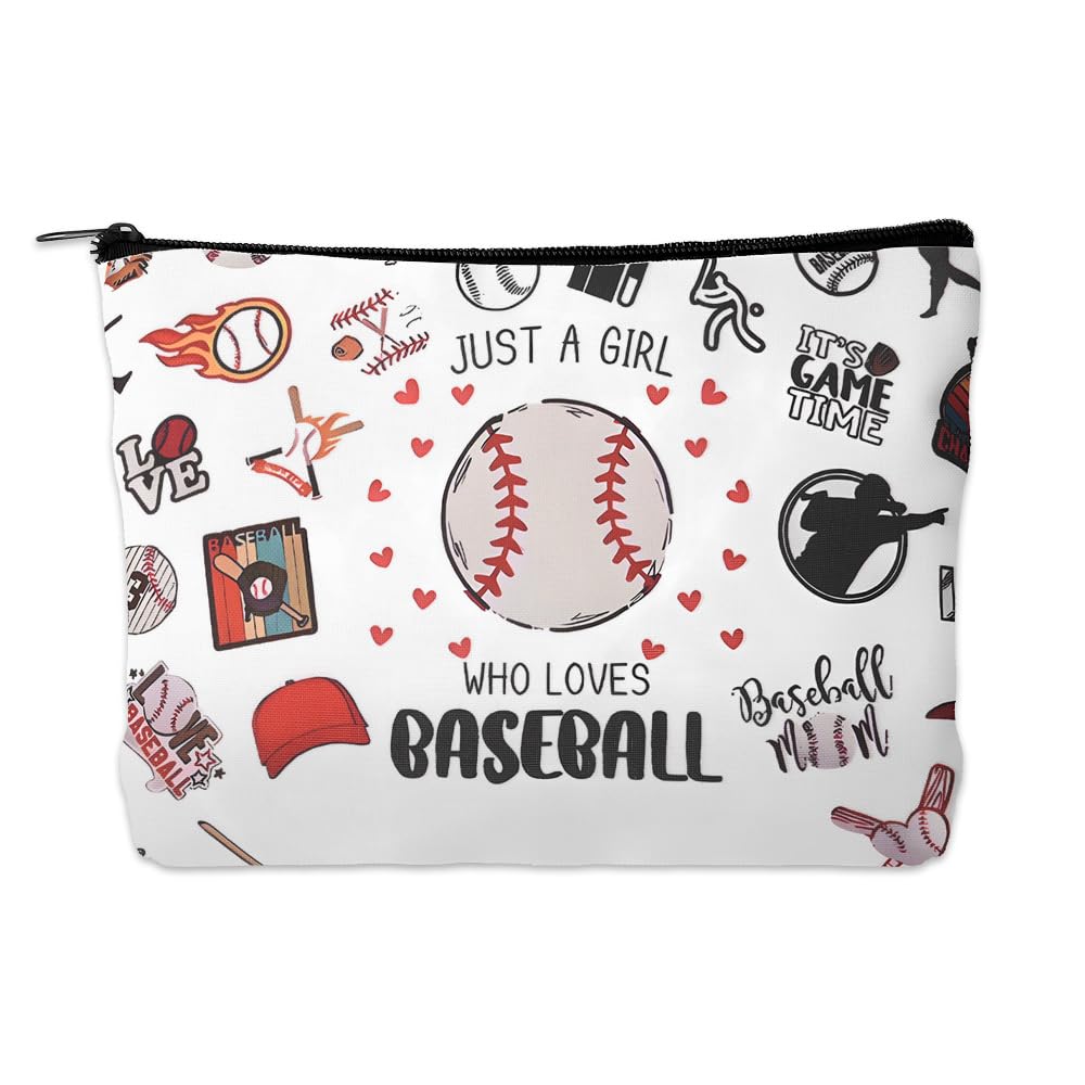 ShiQiao Spl Baseball Make Up Organizers Bag Sports Cosmetic Bag Travel Toiletry Bags with Zipper Travel Makeup Pouch for Women Daughter Sister Birthday Christmas Gifts for Friend Sport Pouch Case