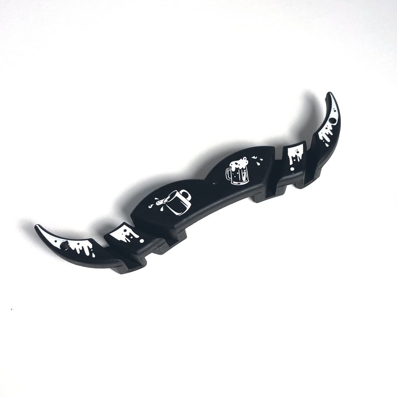 The MoGuard - Mustache Guard Drink Attachment (Black FOAMO)