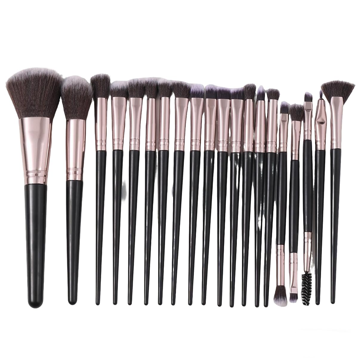 Cosmetic Makeup Brush Set - 20-Piece Eye Shadow, Eyeliner & Foundation Sponges | Purple