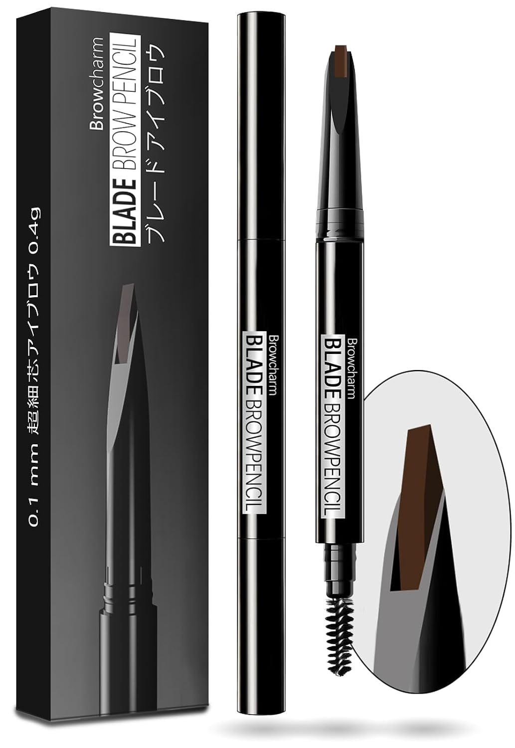 Browcharm Microblading Eyebrow Pencil - 0.1mm Ultra-Fine Waterproof Definer | 01 Black