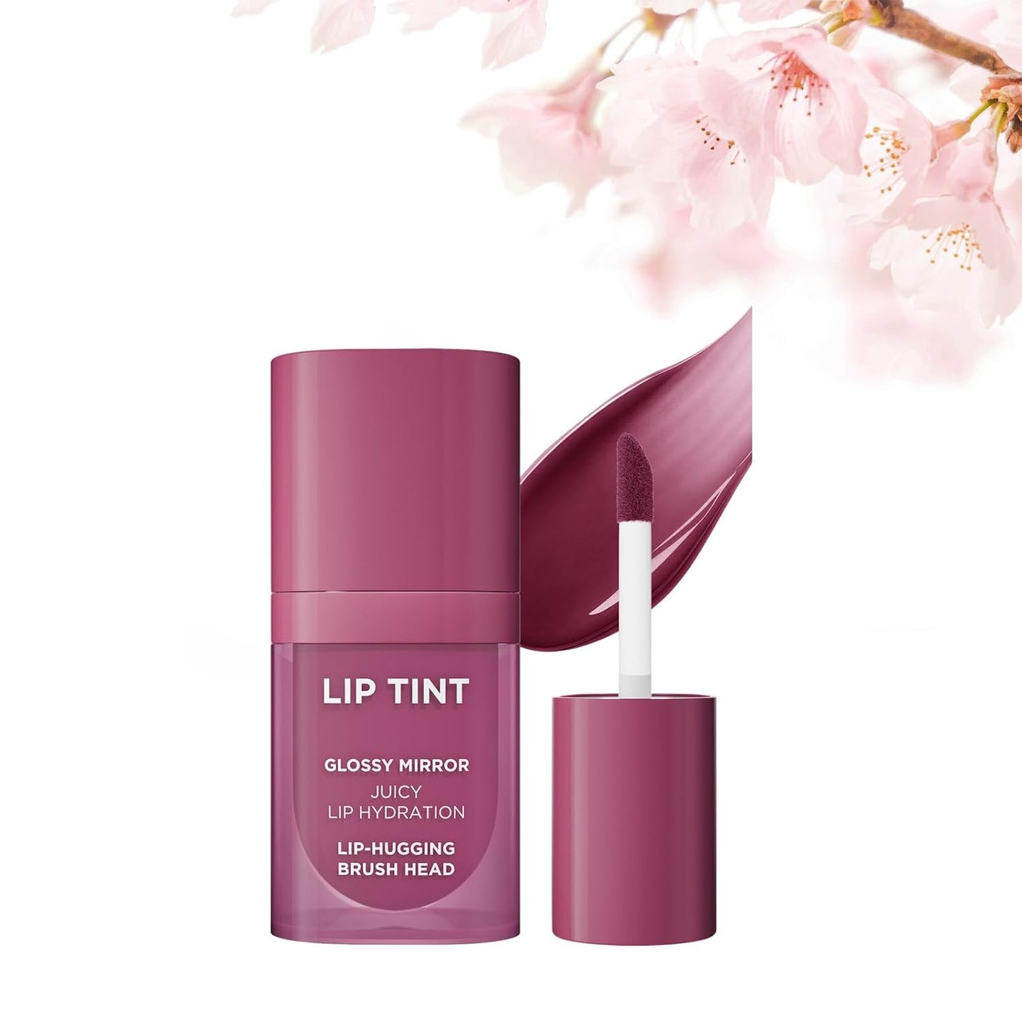 Juicy Glossy Mirror Lip Tint - Long-Lasting Transfer-Resistant Liquid Lipstick | Hydrating Peach Color with High-Shine Finish