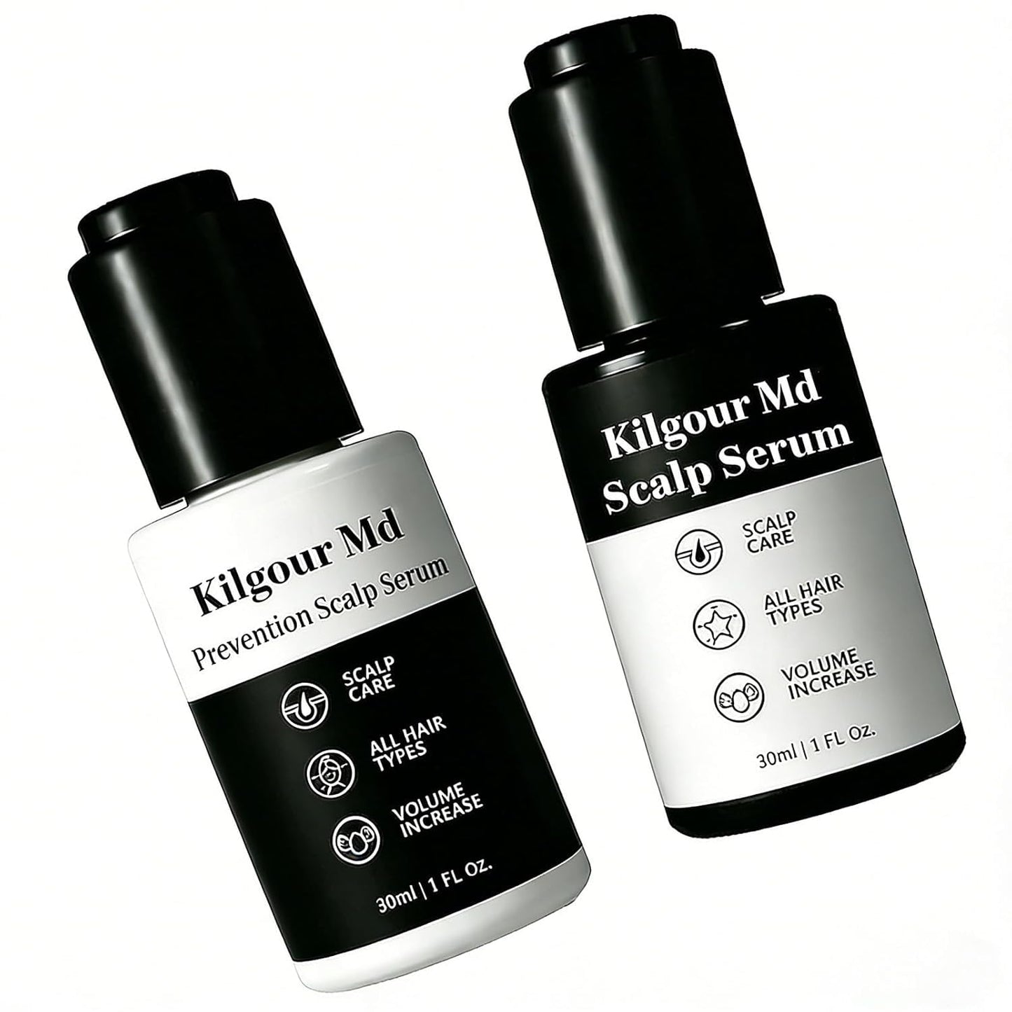 Hair Serum Bundle - Plant-Based Scalp Care for Thicker, Fuller Hair | Unisex, 2 fl oz