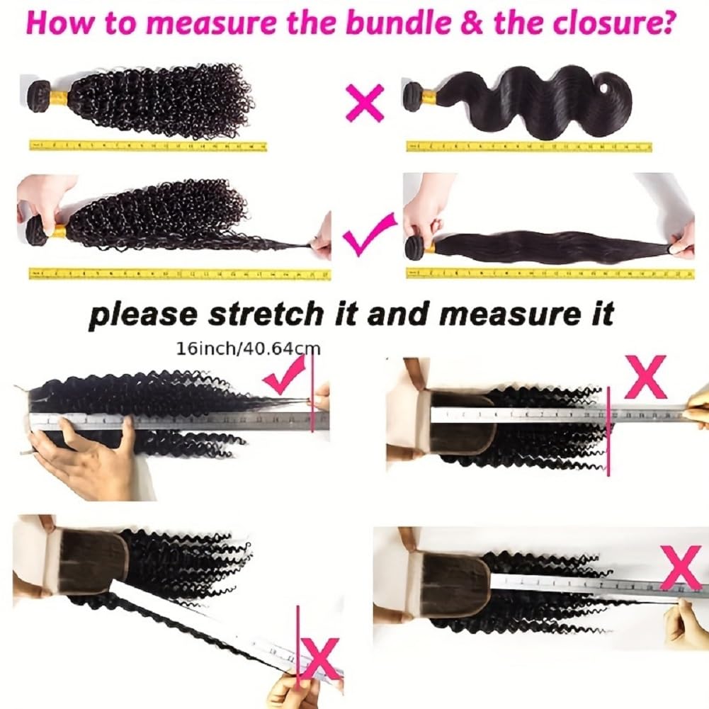 Rebasar 4x4 Hd Lace Closure Human Hair 8 Inch Free Part Deep Wave Closure Virgin Remy Curly Human Hair for Women Transparent Lace Closures Pre Plucked Natural Black