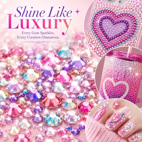 Complete 40 Colors Bedazzling Kit with 40000 Rhinestones & Tools