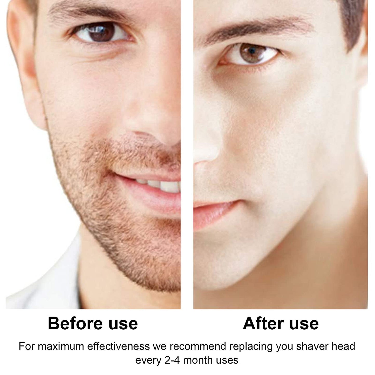 6PCS LinMei Replacement Shaver Heads for 1st Generation Micro Touch Solo Men's Trimmer with 2 Cleaning Brushes