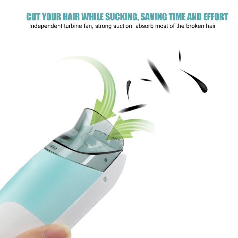 Agatige Baby Hair Clipper, Professional Vacuum Auto Sucking Electric Hair Clippers with Trimmer Guide Comb Haircut Rechargeable Cordless Hair Cutting Machine for Infants & Kids