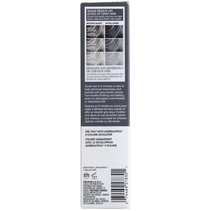 AGE Beautiful Demi Liqui-Creme 5-Minute Express Toner - Enhance Gray Hair, Nourishing & Ammonia-Free | Custom Shades & Shine