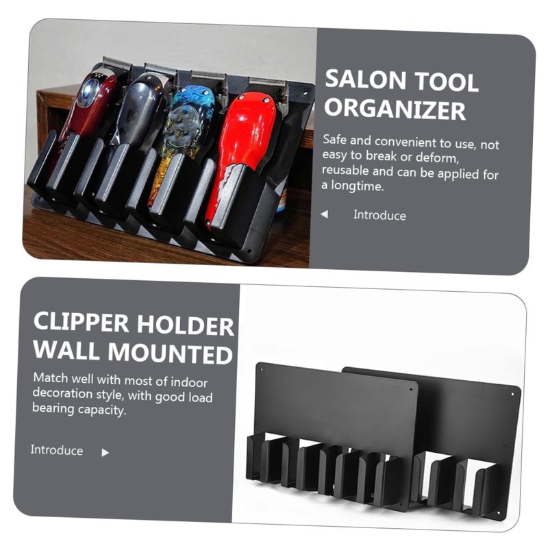 Angoily Hair Clipper Storage Case Electric Clipper Wall Bracket Holder for Stylist Tools