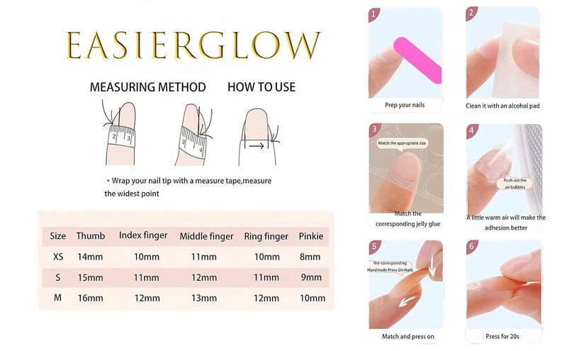 Handmade Short Almond Press On Nails - Easy Apply & Remove | Reusable Nude French Nails with Blue 3D Floral Accents (10 Pcs)
