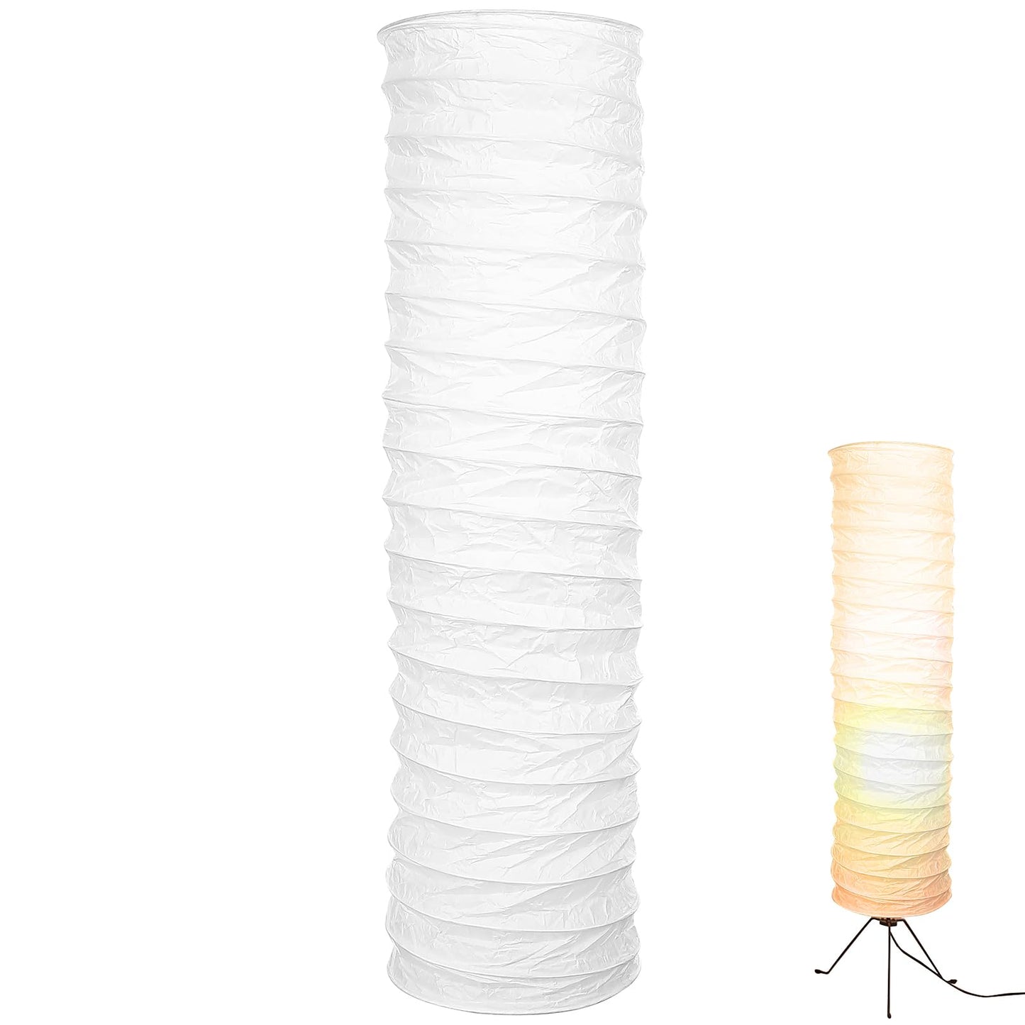 Uonlytech Paper Floor Lamp Shades Nordic Style Table Light Cover Barrel Chandelier Protector for Home Hotel Bedside Desk Wall Floor Lamp