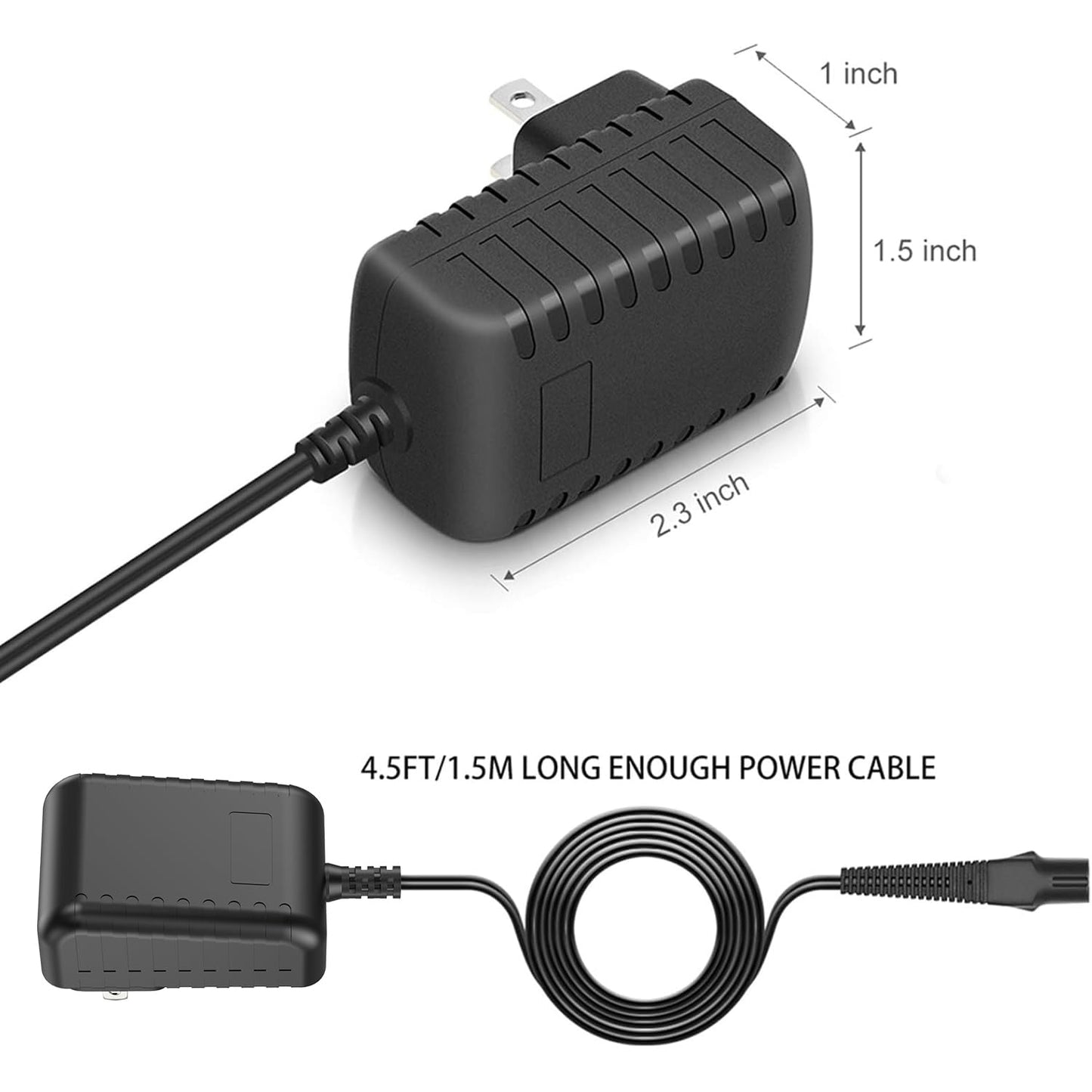 Replacement Charger for Braun Shavers Series 9 7 3 5 1 Charger, 12V 400mA Power Cord for Braun S3 S6 S7 S8 S5 S9 S1 Electric Razor 3040s 340s 9385cc 370 9290cc 9095cc Wall Charger