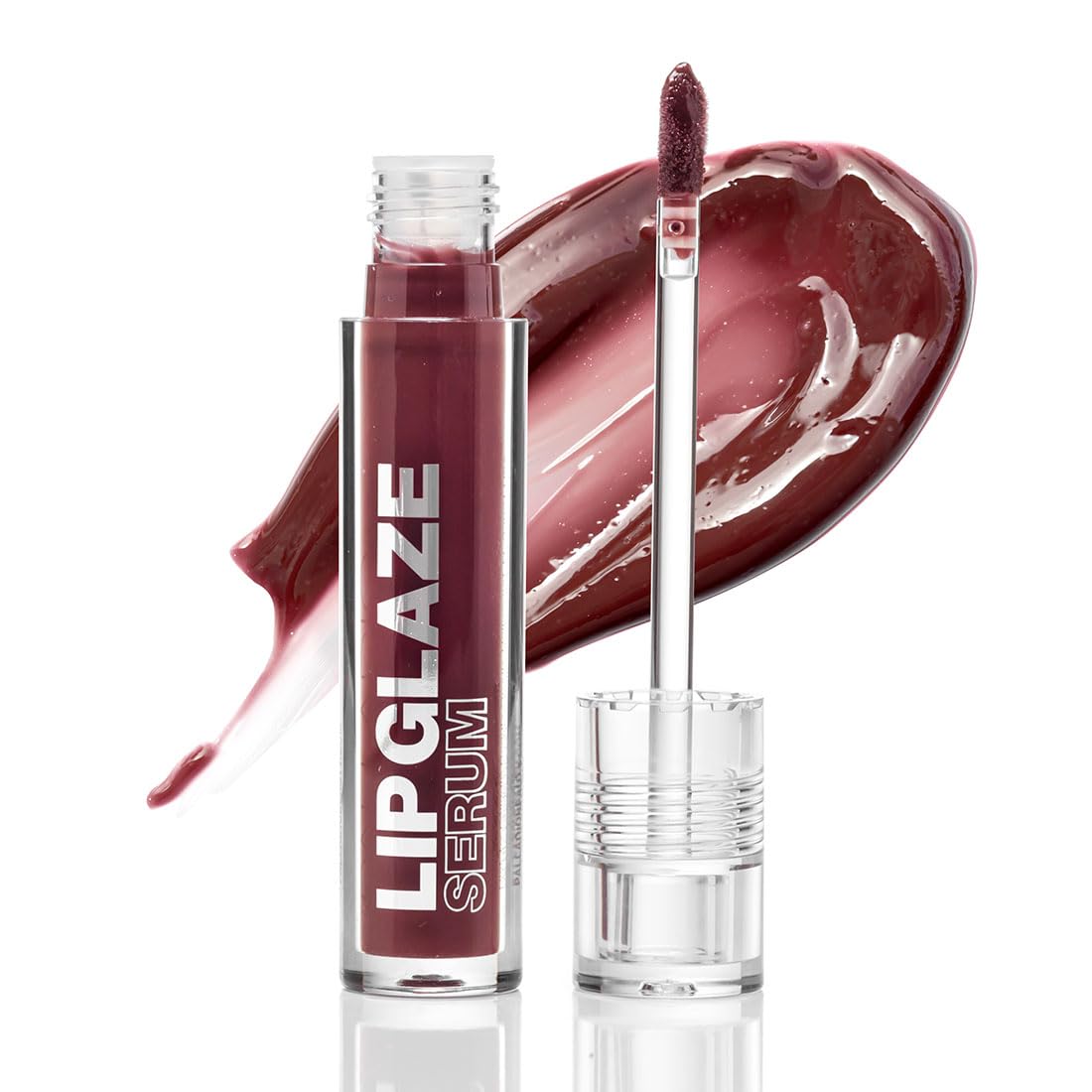 Palladio Lip Glaze Serum - Hydrating Lip Gloss with Peptides & Hyaluronic Acid for Plump Lips | Vegan, High-Shine (Blush Brulee)