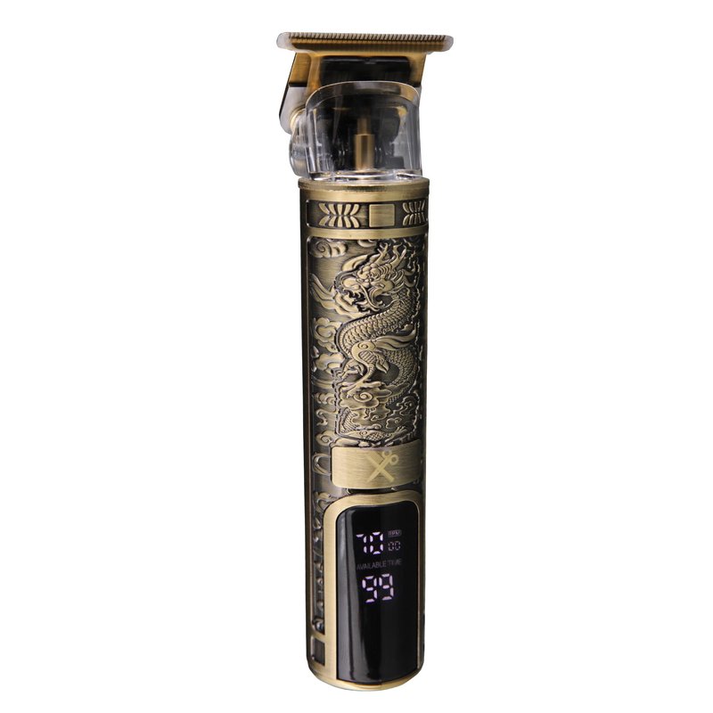 Cutting Edge T-Blade Trimmer for Men, Hypoallergenic T-Blade Trimmer with 4 Guide Combs (1 2 3 4mm) LCD Screen, Rechargeable 120 Minute Run-Time, Bump-Free & Irritation-Free, Dragon Ergonomic Design