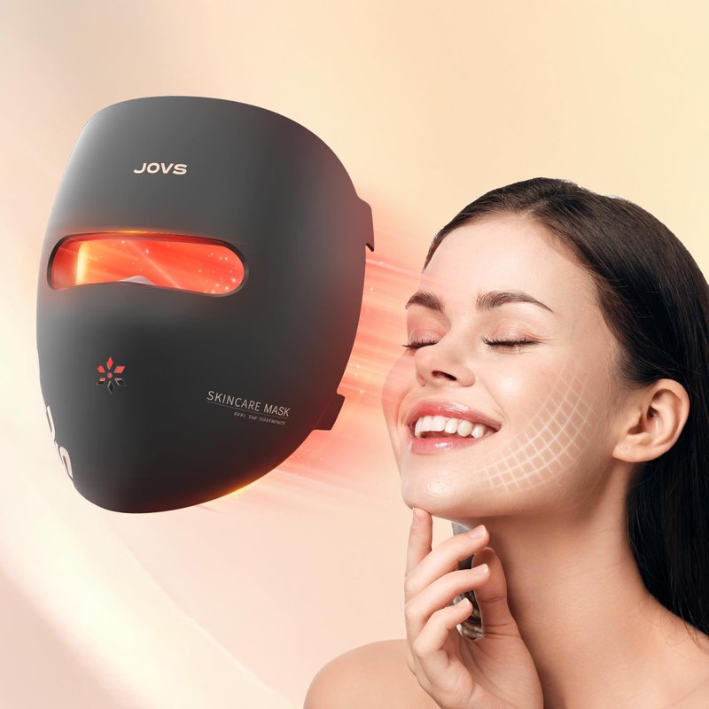 JOVS LED Light Therapy Face Mask, Wireless Red Light Therapy Mask for Face, Portable Skin Care Beauty Device Intelligent Beauty Solution at Home Use, 4 Modes for Visible Results
